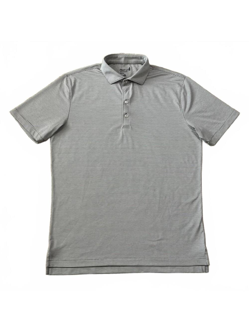 Johnnie-O Mens Performance Polo Shirt UPF 50 Gray Stripe Size Medium
